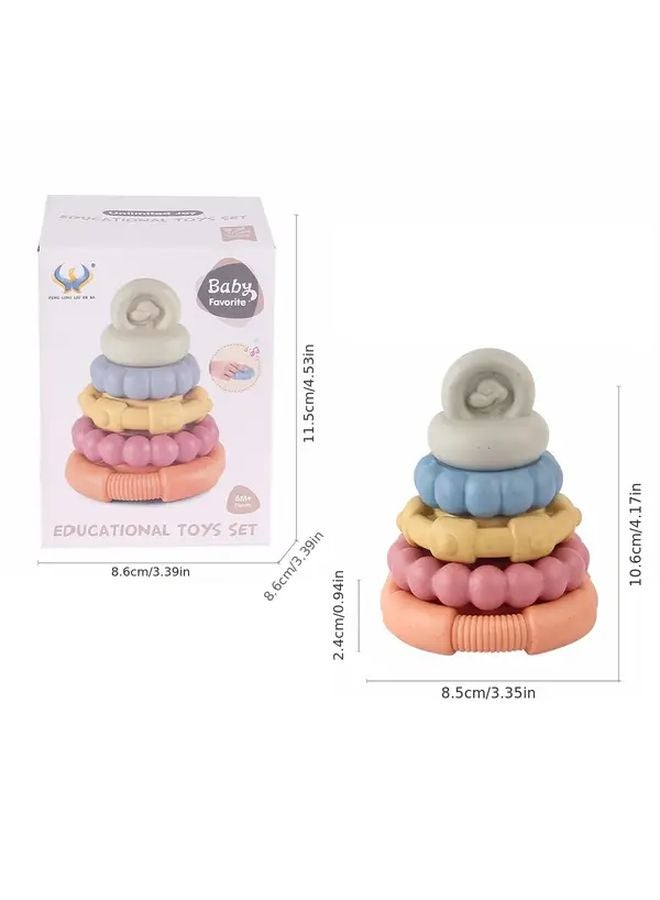 Model 628 52 Soft Stacking Blocks For Babies Early Learning Color Shape Recognition - Image 2